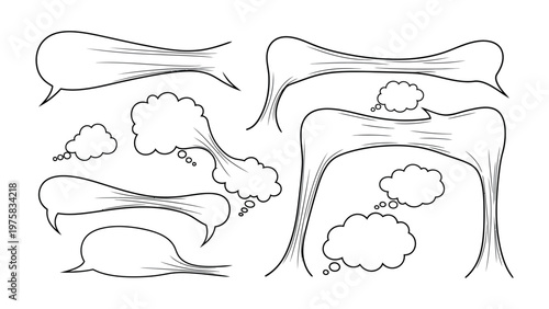 Comic book Speech Bubbles: A collection of dynamic speech bubbles ready to add dialogue and excitement to any creative project.