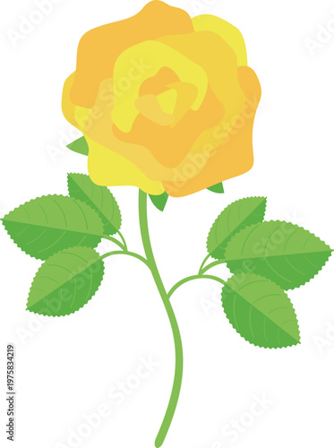 黄色いバラのアイコン