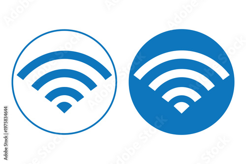 Wireless Signal Broadcast Icons Vector. Wi-Fi Network Signal Waves Symbol on white Background.