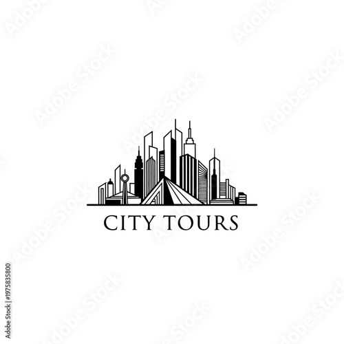 City Tours Skyline Logo: Modern Architecture & Urban Exploration