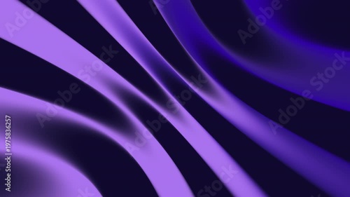 Abstract Purple Fluid Wave Motion Background with Glowing Neon Gradient. Seamless looping abstract motion background featuring smooth, glowing purple and blue fluid waves.
