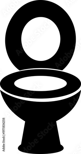 Black toilet icon wc restroom lavatory bathroom sanitation symbols, flat and line style vector, hygiene facility sign icons pack, public washroom pictogram