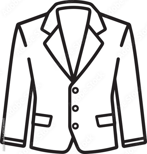 A simple illustration of a classic blazer.
