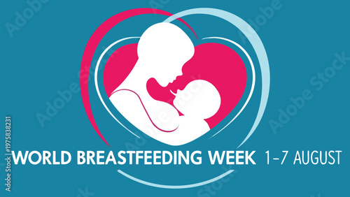 A mother and baby silhouette celebrates world breastfeeding week