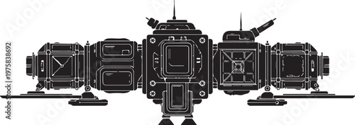 Industrial camera equipment, black metal devices, photography tools, studio gear