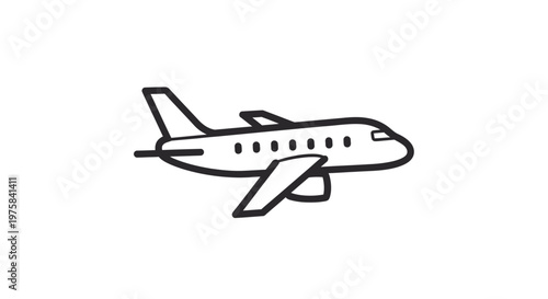 Airplane icon simple design vector illustration for travel and transportation