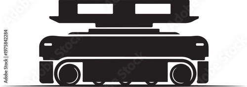 Black projector icon, vector projector symbol, multimedia device, presentation equipment