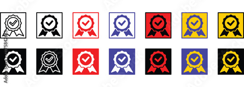 Standard banner web icon line outline color vector illustration