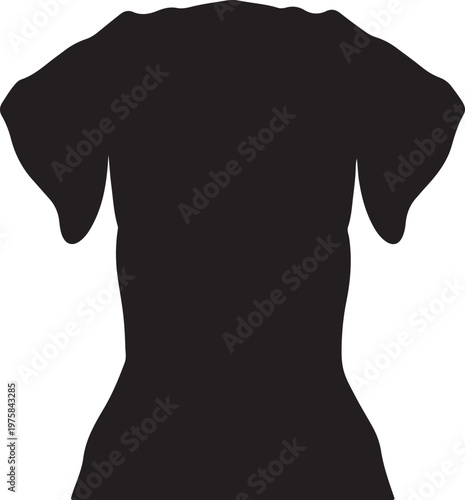 Great Danes dog in silhouette on white background head in silhouette..