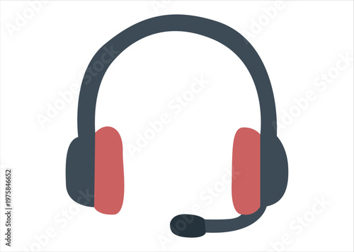 Minimalist Headset Icon for Remote Work
