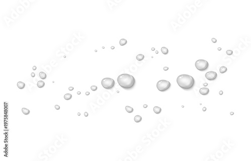 Realistic water drops PNG. Drops on surfaces, glass or windows after rain or from condensation. Water drops on an isolated transparent background.