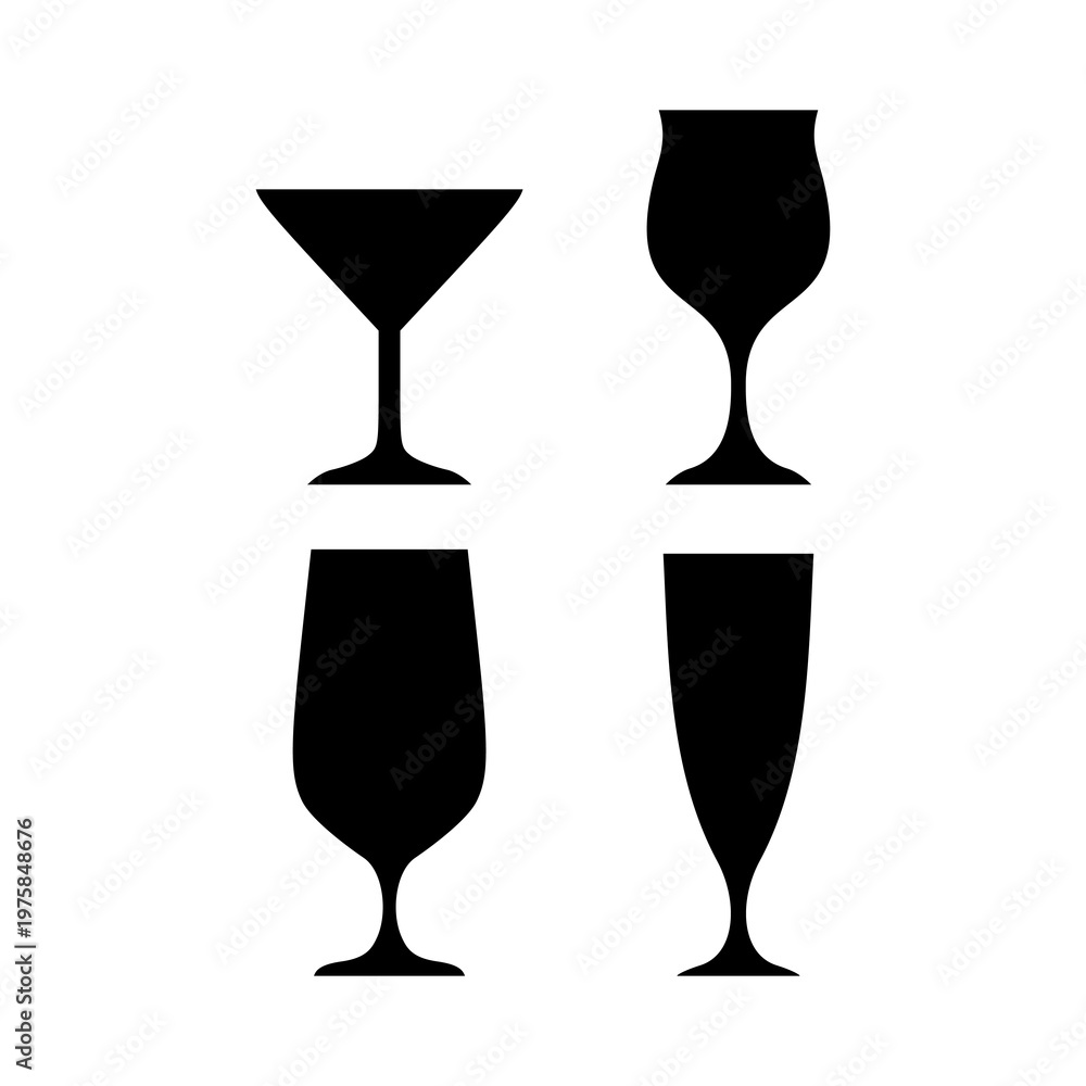 Fototapeta premium Wine glass icon isolated on white background