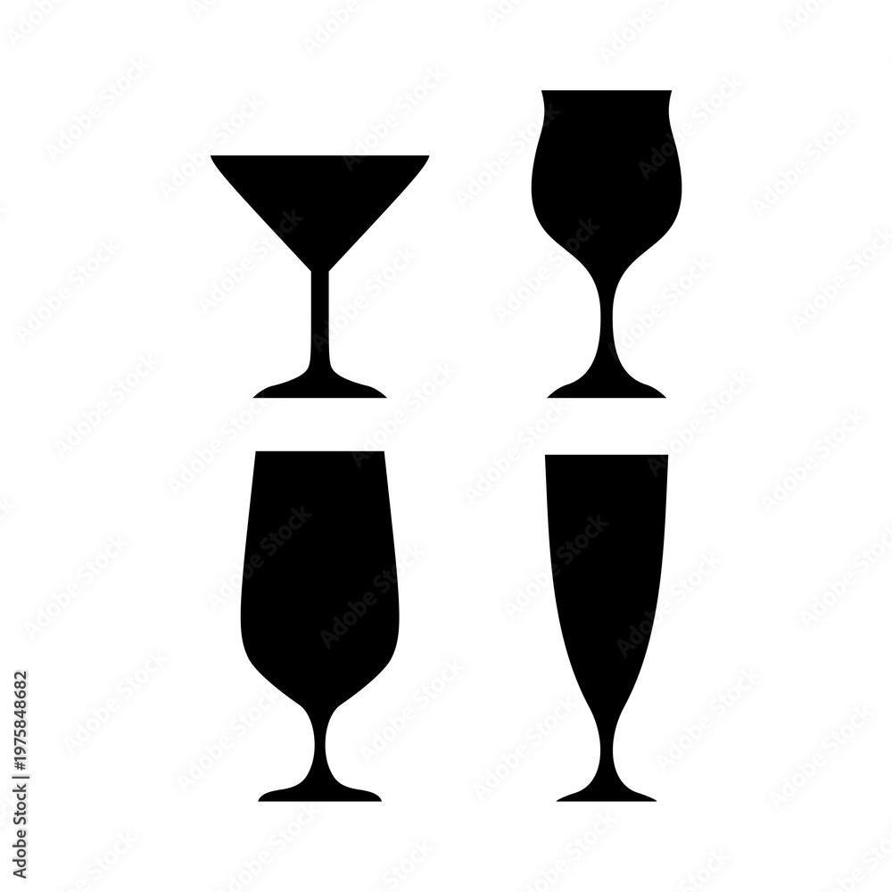 Fototapeta premium Wine glass icon isolated on white background