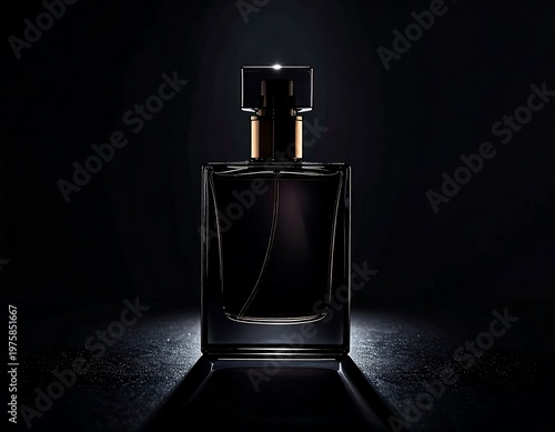 Luxury fragrance bottle branding concept with elegant perfume packaging