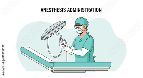Anesthesiologist Preparing Anesthesia Machine in Operating Room