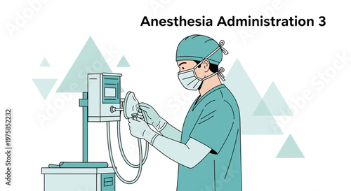 Anesthesiologist Preparing Anesthesia Machine for Surgery in Operating Room