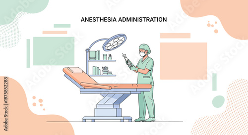 Anesthesiologist Preparing Injection in Operating Room with Medical Equipment