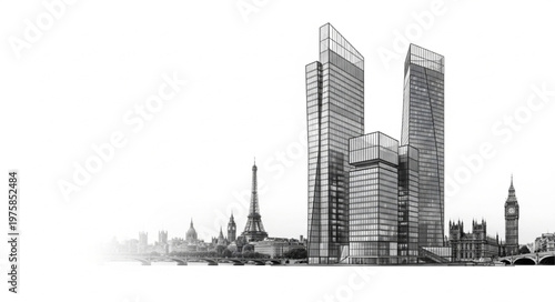 san francisco skyline in black