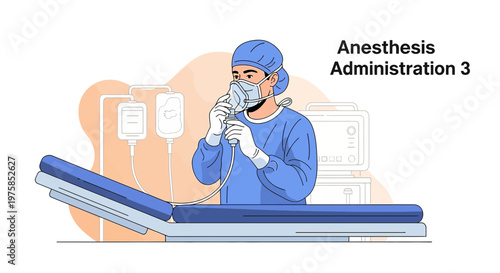 Anesthesiologist Administering Anesthesia During Surgery in Operating Room