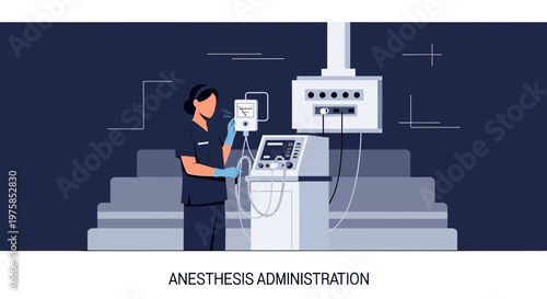 Anesthesiologist Administering Anesthesia in Operating Room with Medical Equipment