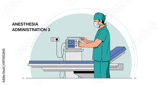Anesthesiologist Administering Anesthesia in Operating Room with Medical Equipment