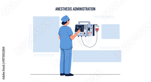 Anesthesiologist Administering Anesthesia in Operating Room with Medical Equipment