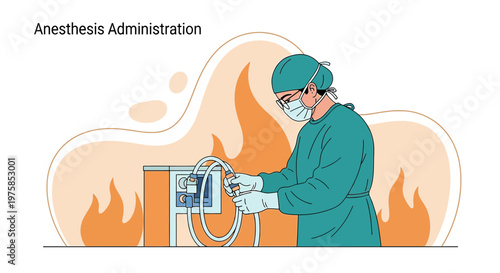 Anesthesiologist Administering Anesthesia in Operating Room with Modern Equipment