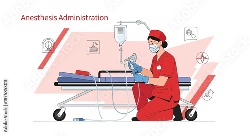 Anesthesiologist Administering Anesthesia in Operating Room