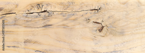 natural texture of old weathered wood plank with cracks and knots for rustic interior design and construction background