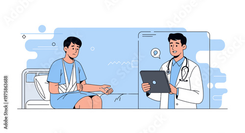 Doctor Consults Injured Patient Remotely via Video Call, Recovery at Home