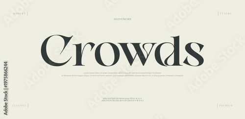 Abstract Fashion font alphabet. Minimal modern urban fonts for logo, brand etc. Typography typeface uppercase lowercase and number. vector illustration
