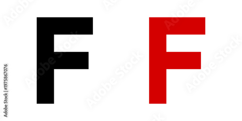 F black and red Mark school result icons