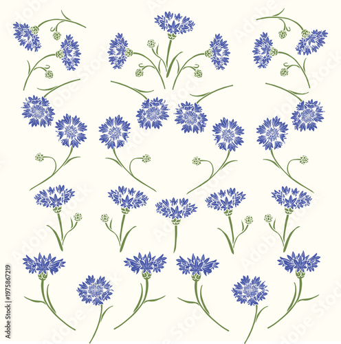 seamless cornflower pattern