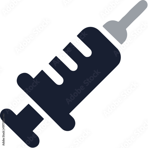 Modern Flat Design Syringe Injection Medical Healthcare Equipment Icon