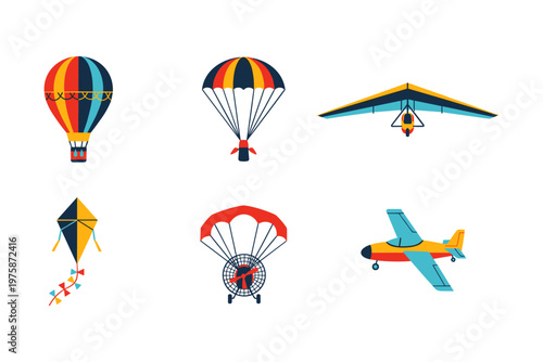 Air Travel and Recreation Icons