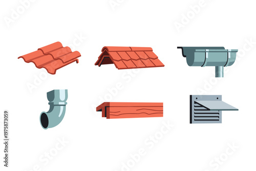 Roofing and Gutter Elements Collection