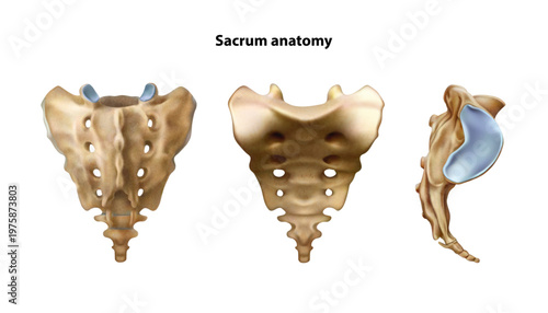 Pelvic surface. Isolated vector illustration