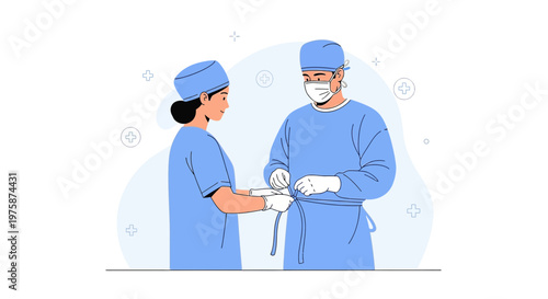 Surgeons in Operating Room Preparing for Surgery