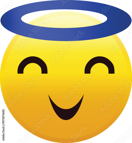 Smiling Angel Emoji with Halo