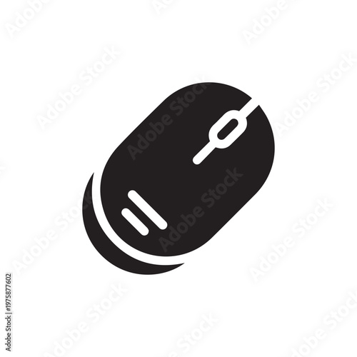 mouse. This is a vector single icon with a solid style. It is suitable for various purposes, including website design, mobile app design, and logo design
