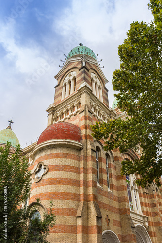 Wallpaper Mural Tower of the historic Joseph Cathedral (Xikai church) of Tianjin, China Torontodigital.ca