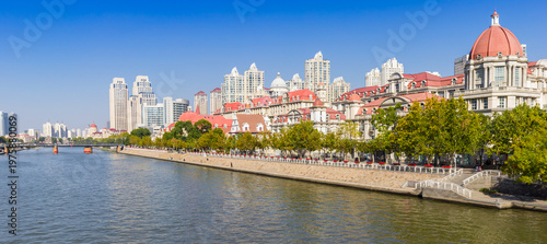 Wallpaper Mural Panorama of historic European style buildings at the river in Tianjin, China Torontodigital.ca