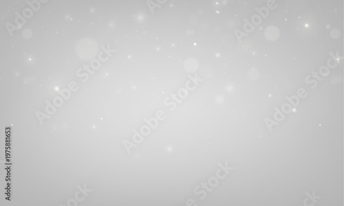 White glitter particles float like magical snowflakes. Soft glow creates dreamy winter festive atmosphere. Great for holiday design backgrounds. PNG