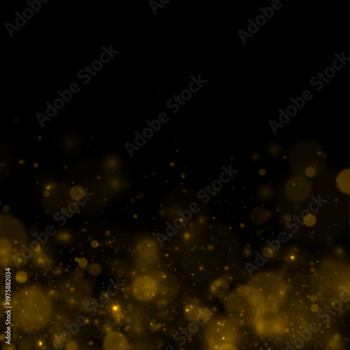 Floating golden dust creates soft glowing abstract wave. Transparent background ensures versatile design application use. Perfect for premium festive visuals.