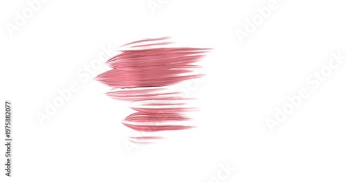 Animated metallic rose gold paint strokes on white background, 3D textured liquid metal streaks, luxury title bar and lower third design element
