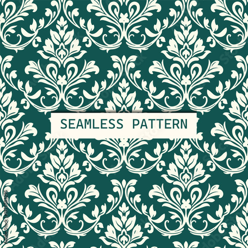 Background texture Damask seamless pattern illustration 