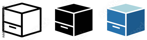 box package shipping icon set parcel symbols