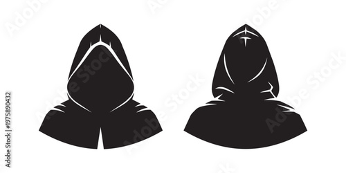 Mysterious hooded figures a dark and enigmatic illustration