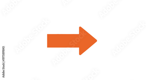 Orange Arrow Sign Indicating Directional Movement