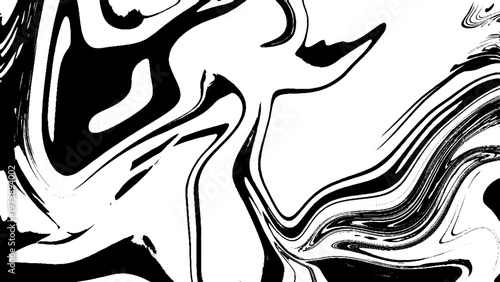 Abstract black and white fluid art swirls effect liquid marble vector illustration. Smooth elegant black satin texture. Luxurious marble background design. Abstract Monochrome Fluid Marble Pattern.